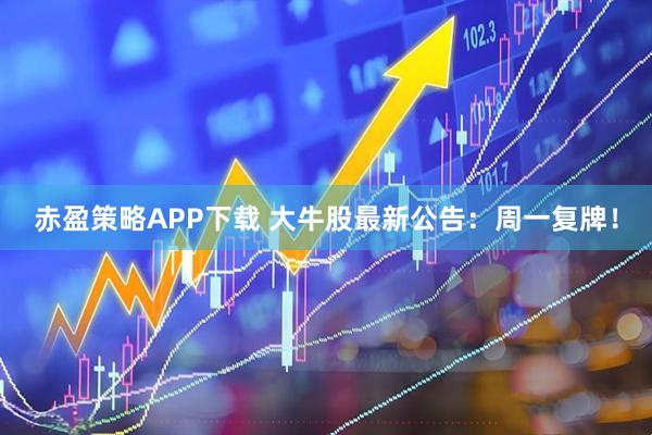 赤盈策略APP下载 大牛股最新公告：周一复牌！